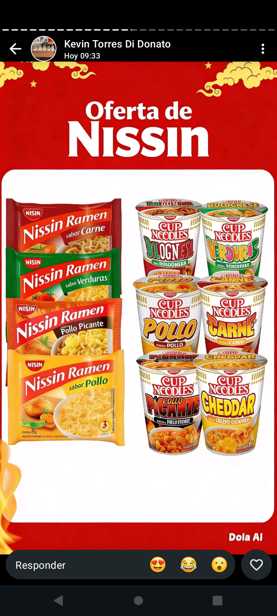 Ramen Sopas chinas sobre